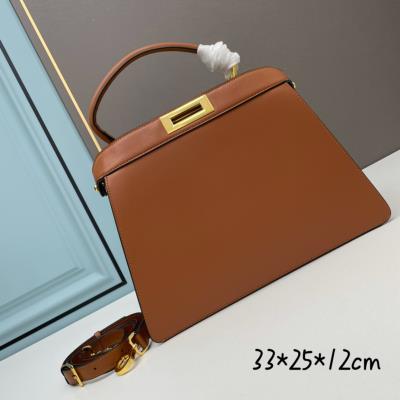 wholesale quality fendi bags peekaboo iseeu brown