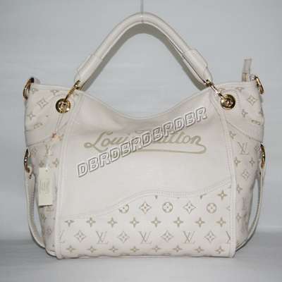 Discount Louis Vuitton Handbags Leather M1053 white Wholesale