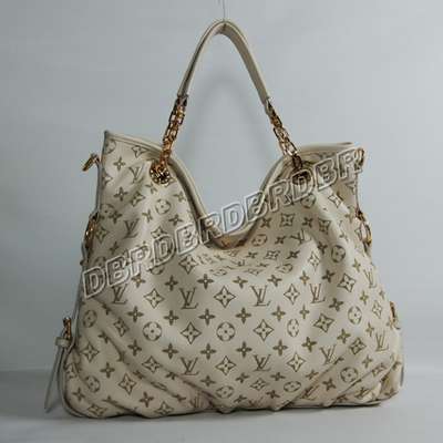 Discount Louis Vuitton Handbags Leather M91952 beige white Wholesale