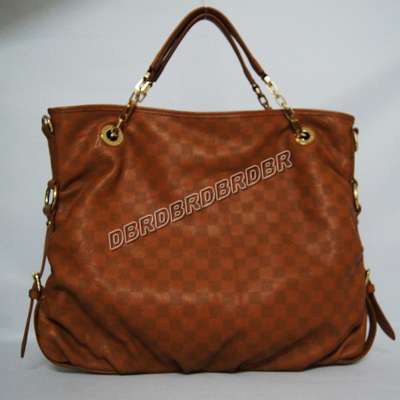 Discount Louis Vuitton Handbags Leather N91952 yellowish brown Wholesale