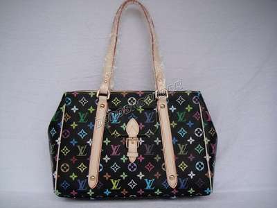 Discount Louis Vuitton Handbags Monogram Multicolore M40095 black Wholesale