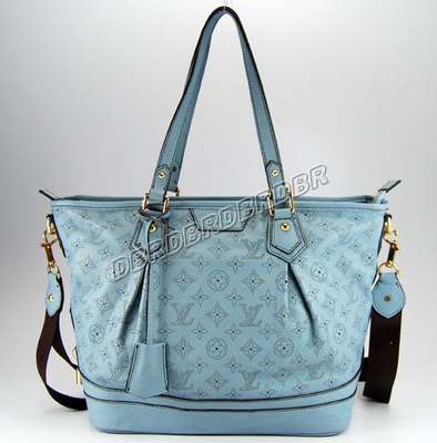 Discount Louis Vuitton Handbags Monogram Mahina M93175 blue top Wholesale