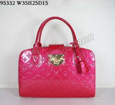 discount louis vuitton handbags monogram vernis m95332 rose red wholesale