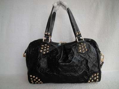 discount louis vuitton handbags leather m40319 black wholesale