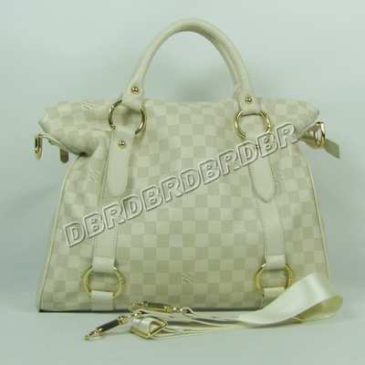 discount louis vuitton handbags leather n41232 beige white wholesale