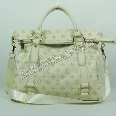 Discount Louis Vuitton Handbags Leather M41232 beige white Wholesale