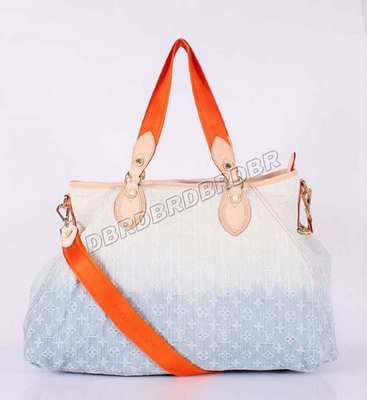 discount louis vuitton handbags monogram denim m40411 light blue wholesale