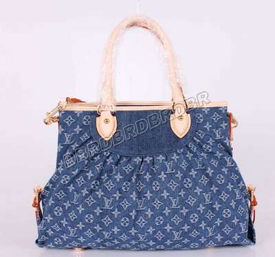 discount louis vuitton handbags monogram denim m95350 blue wholesale