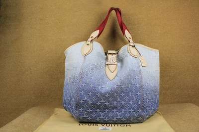 discount louis vuitton handbags monogram denim m40414 blue new wholesale