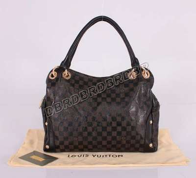 Discount Louis Vuitton Handbags Leather M95001 black/gray Wholesale