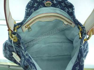 discount louis vuitton handbags monogram denim m40496 gray wholesale