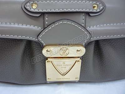 discount louis vuitton handbags suhali leather m91775 gray silver wholesale