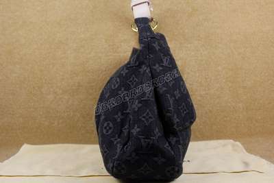 discount louis vuitton handbags monogram denim m40494 black wholesale