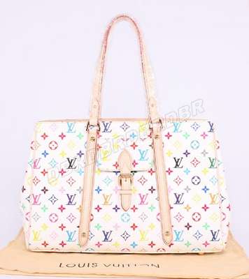 Discount Louis Vuitton Handbags Monogram Multicolore M40100 white Wholesale