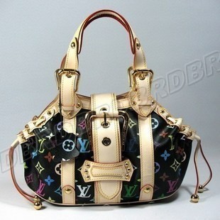 Discount Louis Vuitton Handbags Monogram Multicolore M92345 black Wholesale