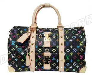 Discount Louis Vuitton Handbags Monogram Multicolore M92641 black Wholesale