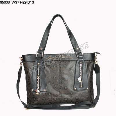 Discount Louis Vuitton Handbags Leather 95006 black Wholesale