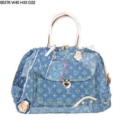 Discount Louis Vuitton Handbags Monogram Denim 95376 lannz Wholesale