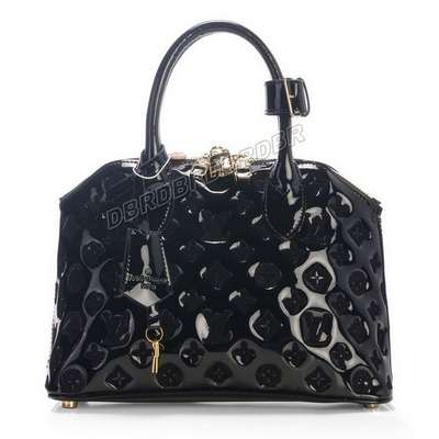 discount louis vuitton handbags monogram vernis m91873 black wholesale