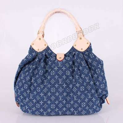 discount louis vuitton handbags monogram denim m95515 blue wholesale