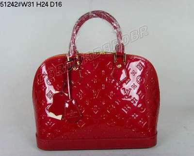 Discount Louis Vuitton Handbags Monogram Vernis 52142 red Wholesale